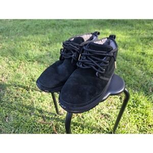 UGG Neumel Black Suede Sheepskin Chukka Ankle Boots Shoes Size US 11 Men